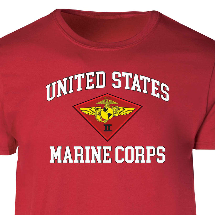 2nd Marine Air Wing USMC  Patch Graphic T-shirt - SGT GRIT