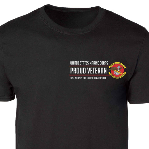 31st MEU Special Operations Proud Veteran Patch Graphic T-shirt - SGT GRIT