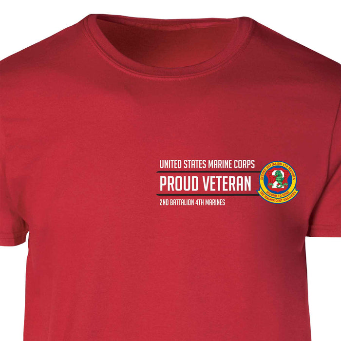 2nd Battalion 4th Marines Proud Veteran Patch Graphic T-shirt - SGT GRIT