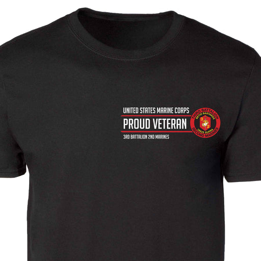 3rd Battalion 2nd Marines Proud Veteran Patch Graphic T-shirt - SGT GRIT