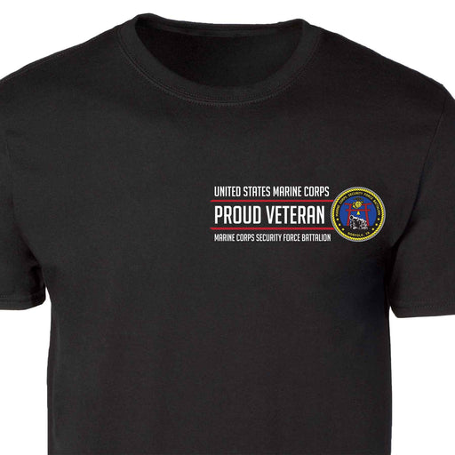 Marine Corps Security Force Proud Veteran Patch Graphic T-shirt - SGT GRIT