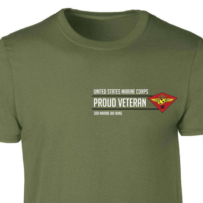 3rd Marine Air Wing Proud Veteran Patch Graphic T-shirt - SGT GRIT