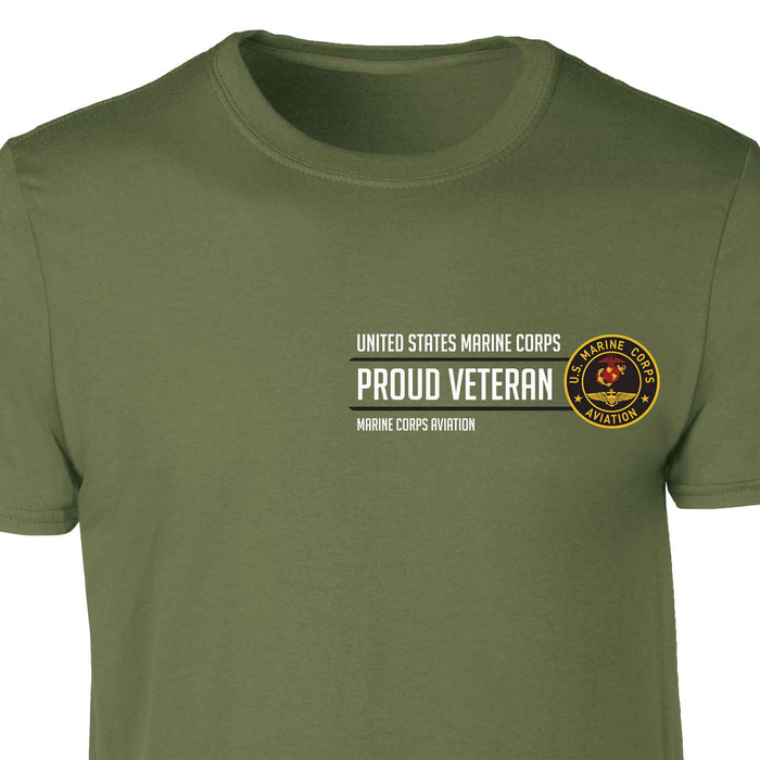 Marine Corps Aviation Proud Veteran Patch Graphic T-shirt - SGT GRIT
