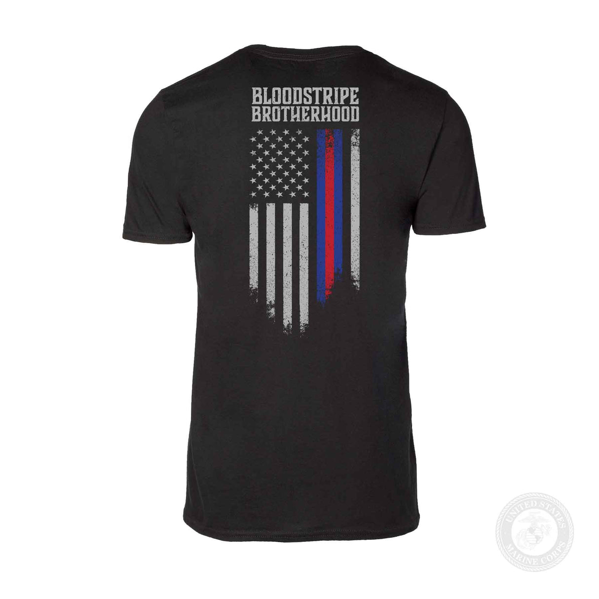 USMC Bloodstripe Brotherhood Flag T-Shirt - SGT GRIT
