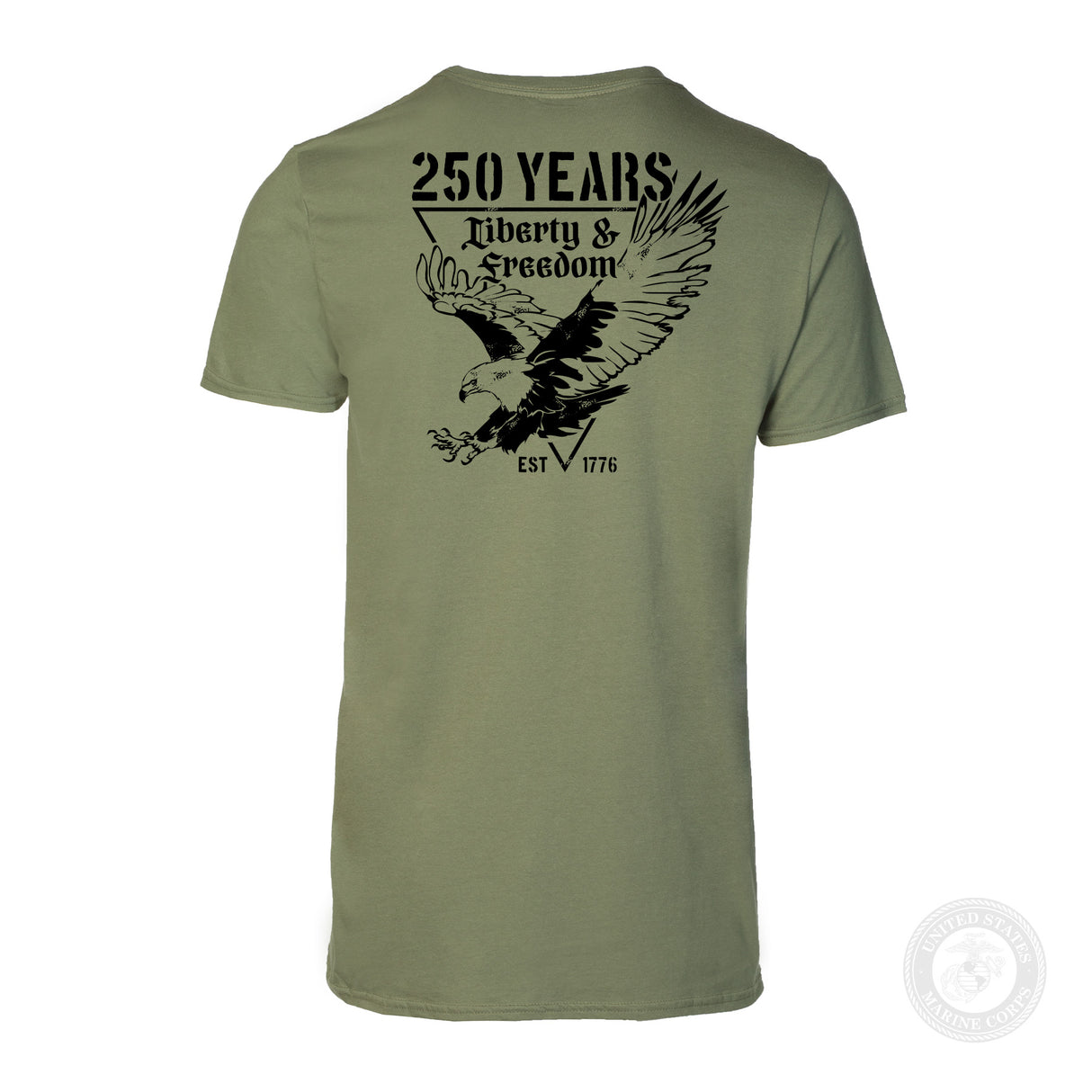 250 Years Eagle T-Shirt- OD Green - SGT GRIT