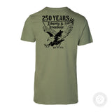 250 Years Eagle T-Shirt- OD Green - SGT GRIT