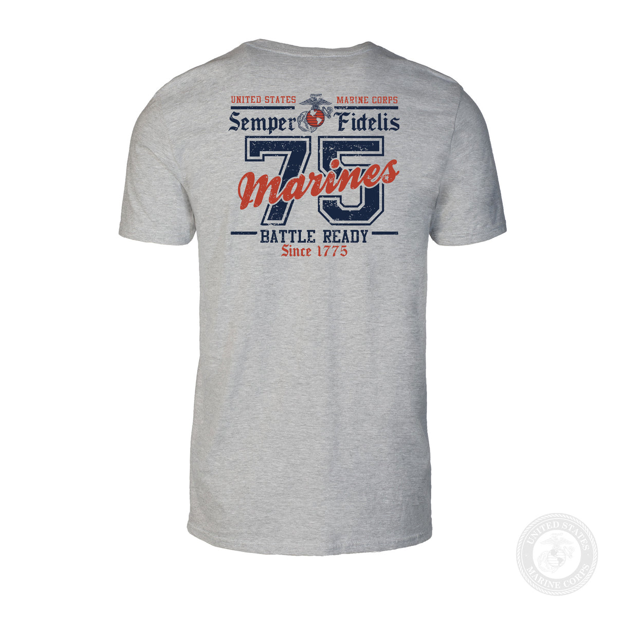 USMC Battle Ready ’75 T-Shirt – Back Design - SGT GRIT