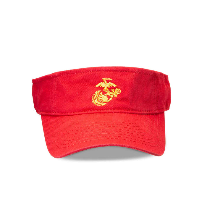 Eagle, Globe, and Anchor Visor- Red and Gold
