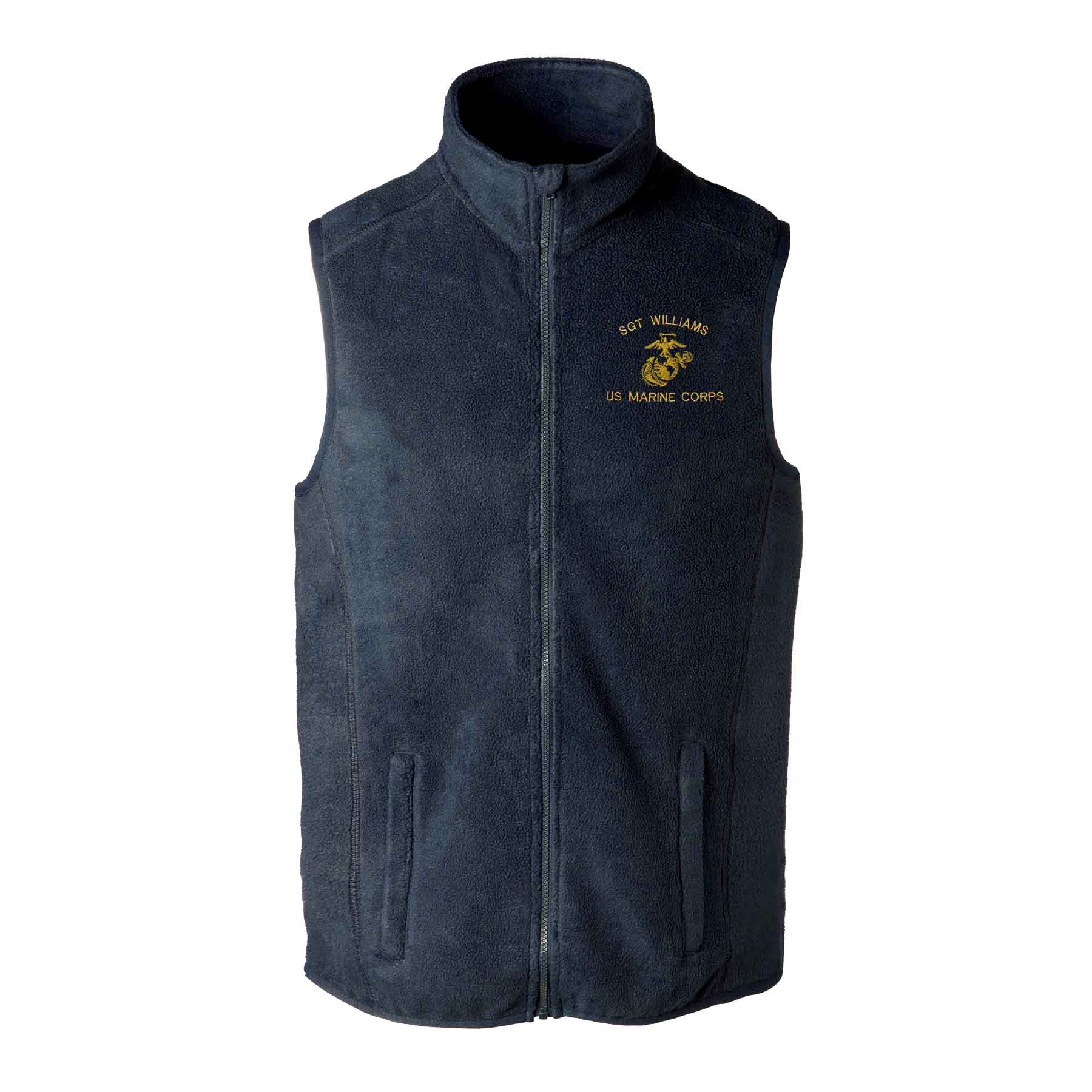 Custom USMC Embroidered Fleece Vest – SGT GRIT