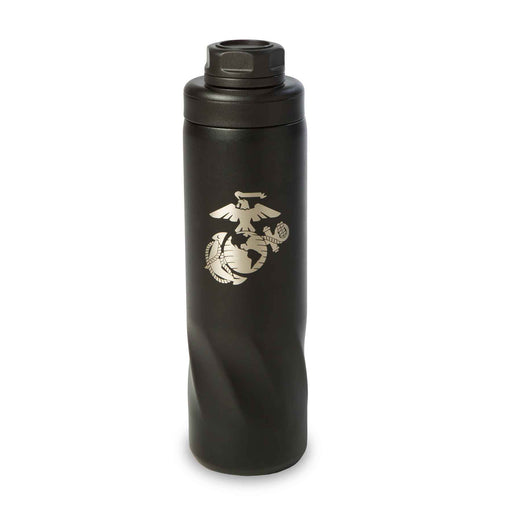 USMC Black Stainless Steel Water Bottle - SGT GRIT