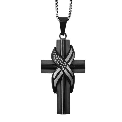Flag Wrapped Cross Necklace - SGT GRIT