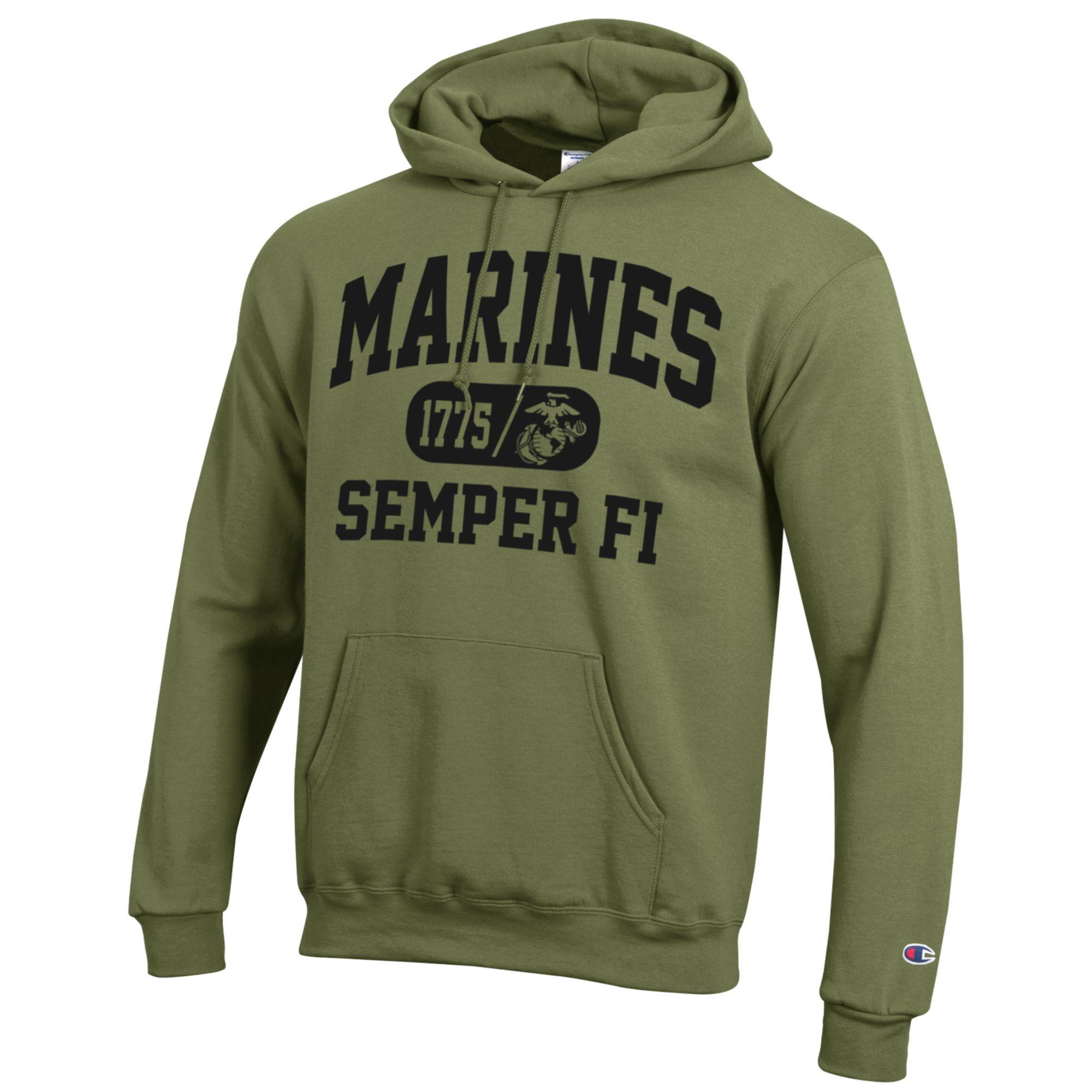 Marines Champion Semper Fi Hoodie | USMC 1775 Eagle Globe Anchor