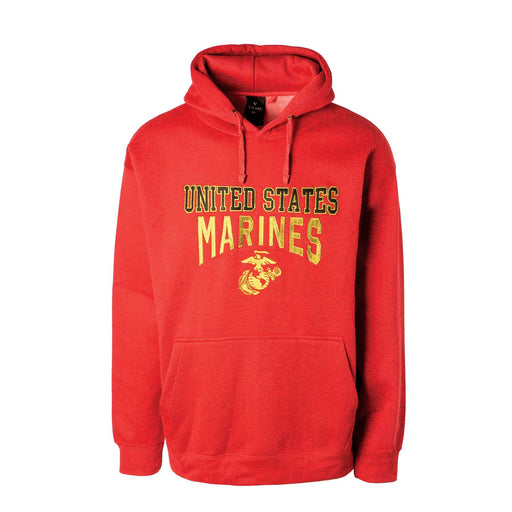 USMC Red Marled Embroidered Hoodie - SGT GRIT
