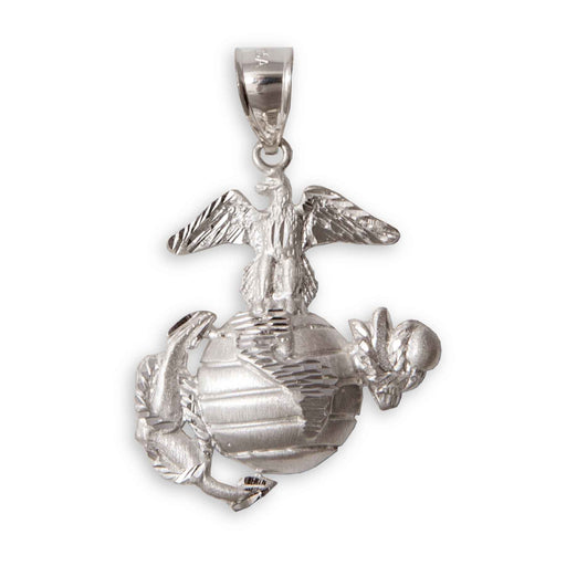 ½" Eagle, Globe, and Anchor Pendant - Sterling Silver - SGT GRIT