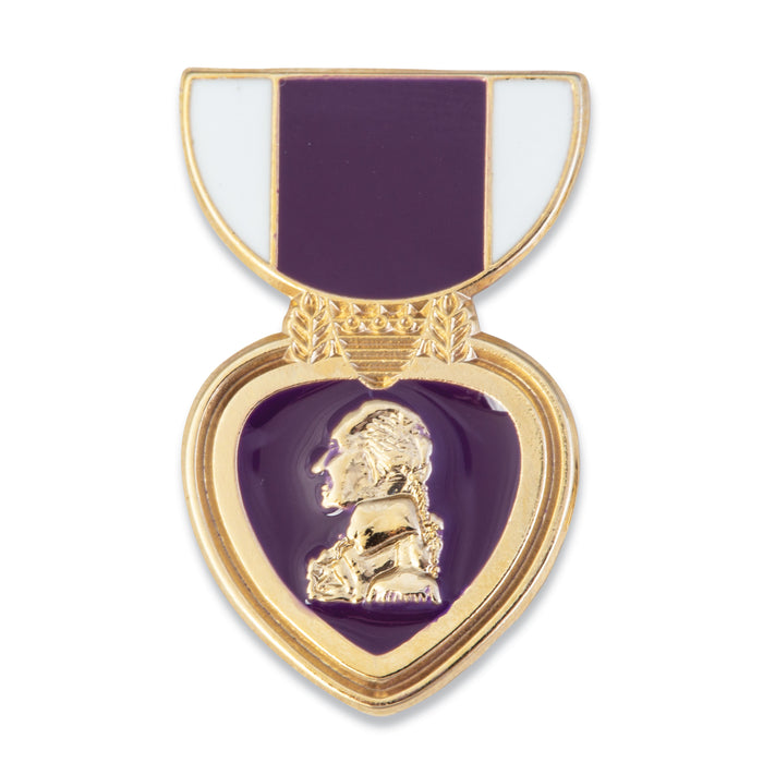 Military Purple Heart Pin 1 in. Long