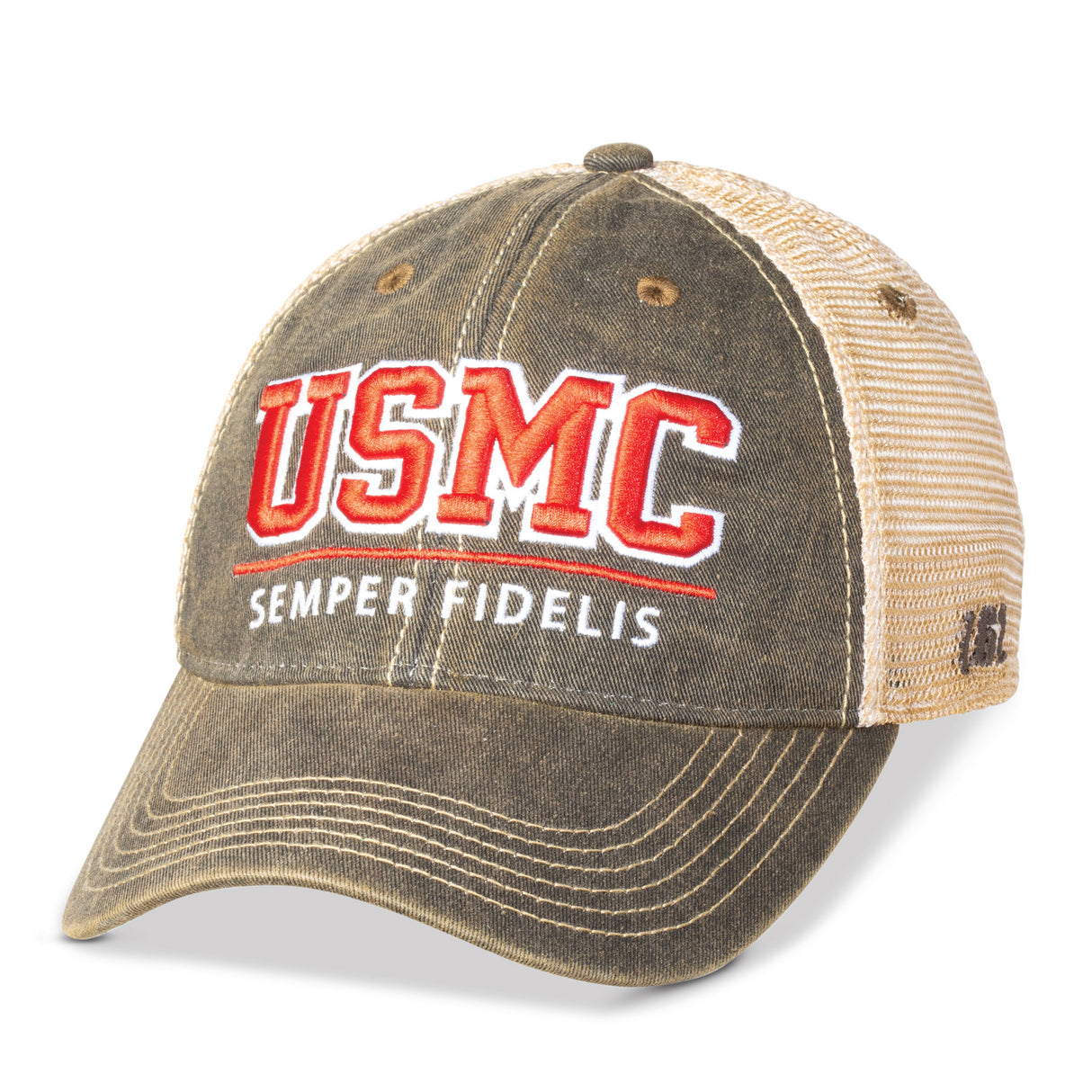 USMC Mesh Back Hat- Faded Black - SGT GRIT