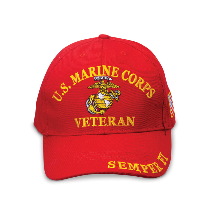 U.S. Marine Veteran Proudly Served Hat- Red