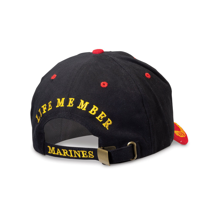 Once a Marine Always a Marine Hat- Black, Red, and Gold