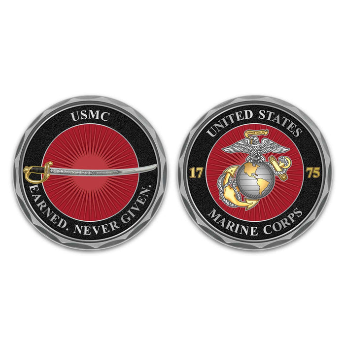 USMC NCO Sword Challenge Coin - SGT GRIT