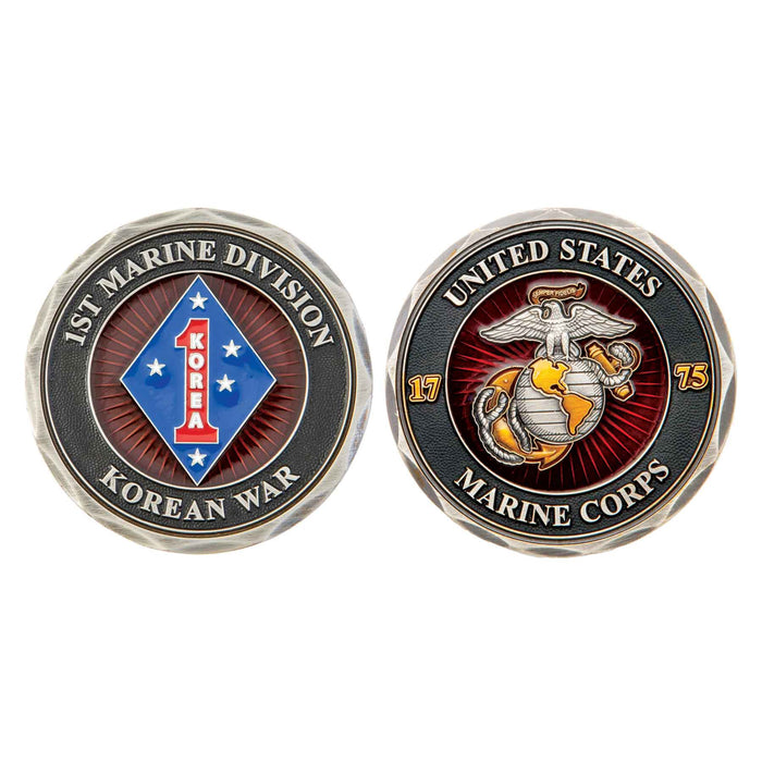 Korea - 1st Marine Division Challenge Coin - SGT GRIT