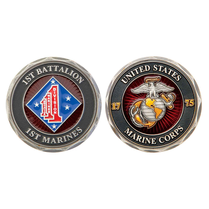 1st Battalion 1st Marines Challenge Coin - SGT GRIT