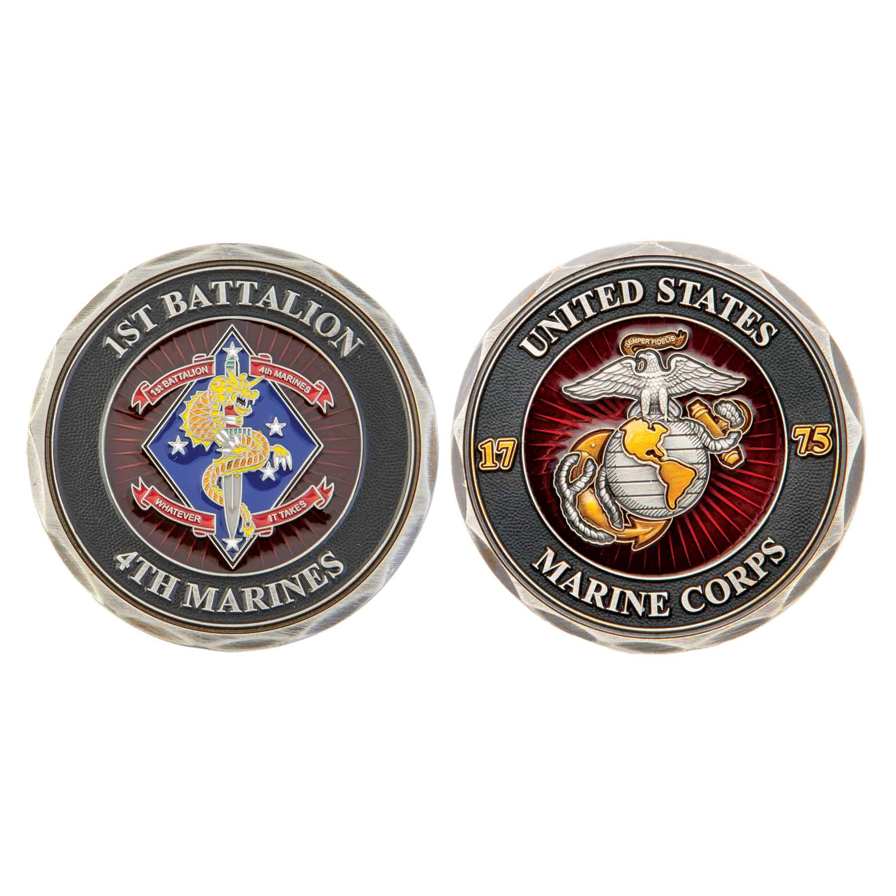 1st Battalion 4th Marines Challenge Coin – SGT GRIT