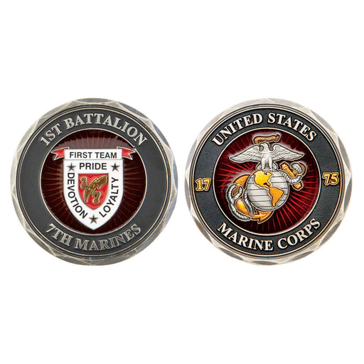1st Battalion 7th Marines Challenge Coin - SGT GRIT