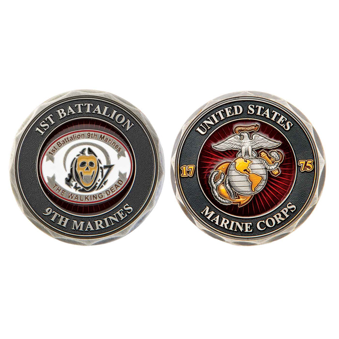 1st Battalion 9th Marines  Challenge Coin - SGT GRIT