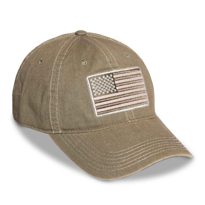 American Flag USMC Hat- OD green — SGT GRIT
