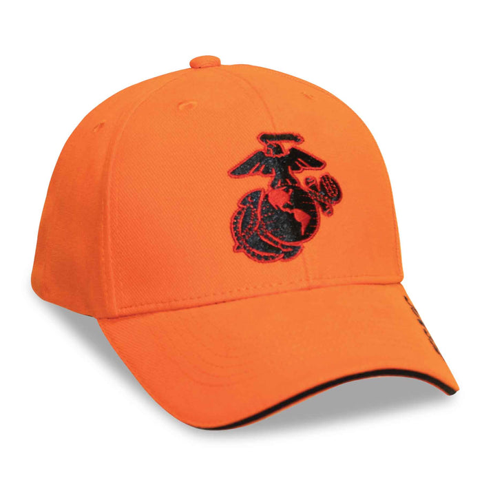 Eagle, Globe, and Anchor USMC Hat- Blaze Orange