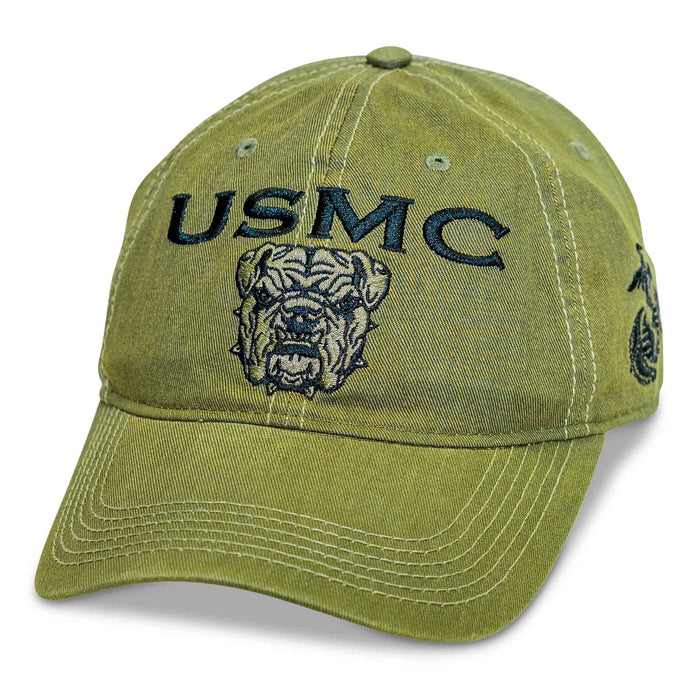 USMC Bulldog Hat- OD Green - SGT GRIT