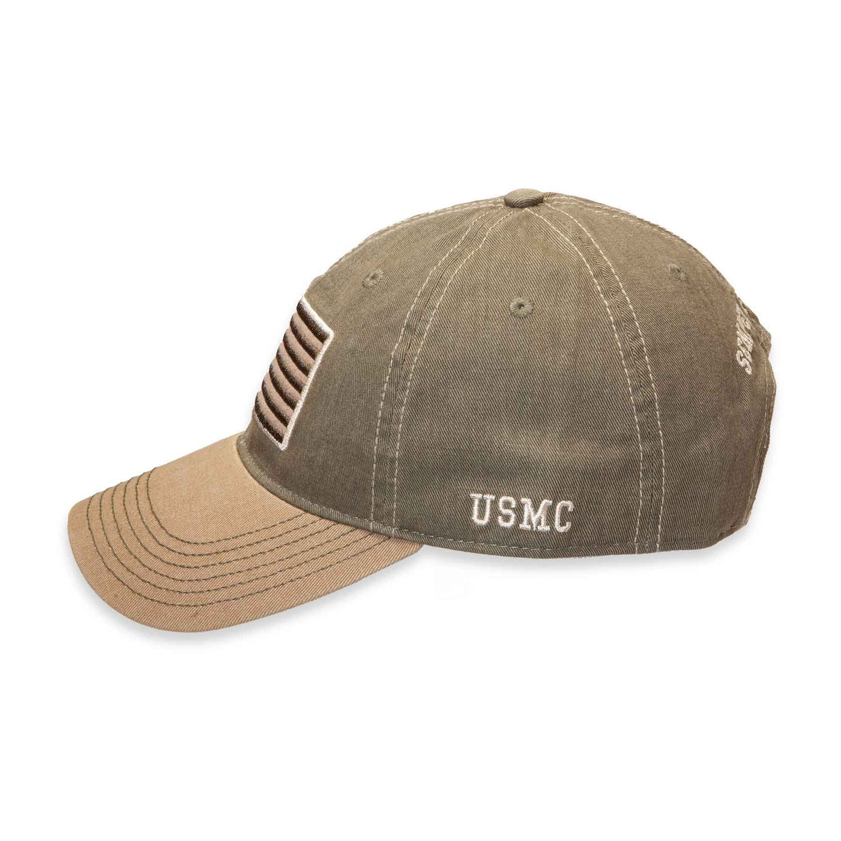 Eagle, Globe, and Anchor Flag Hat – OD green and Brown - SGT GRIT