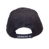 Eagle, Globe, and Anchor Hat- Black and Silver - SGT GRIT