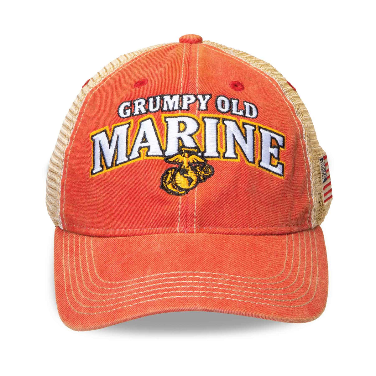 Sgt Grumpy Patch Grumpy Old Marine Hat – Red & Gold – SGT GRIT