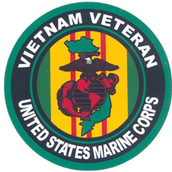 Round Vietnam Veteran Decal