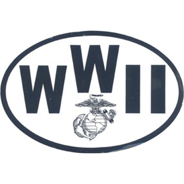 WWII Country 4 1/2" x 3" Decal