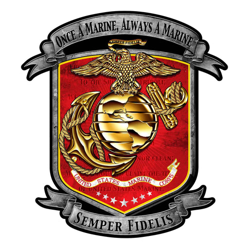 Once a Marine Decal - SGT GRIT
