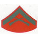 Lance Corporal Red and Green Rank Insignia Decal - SGT GRIT