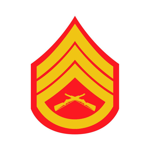 Staff Sergeant Red and Gold Rank Insignia Decal - SGT GRIT