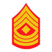 1st Sgt Red and Gold Rank Insignia 2 1/4" x 3 1/4" Decal - SGT GRIT
