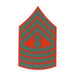 Master Gunnery Sergeant Red and Green Rank Insignia Decal - SGT GRIT