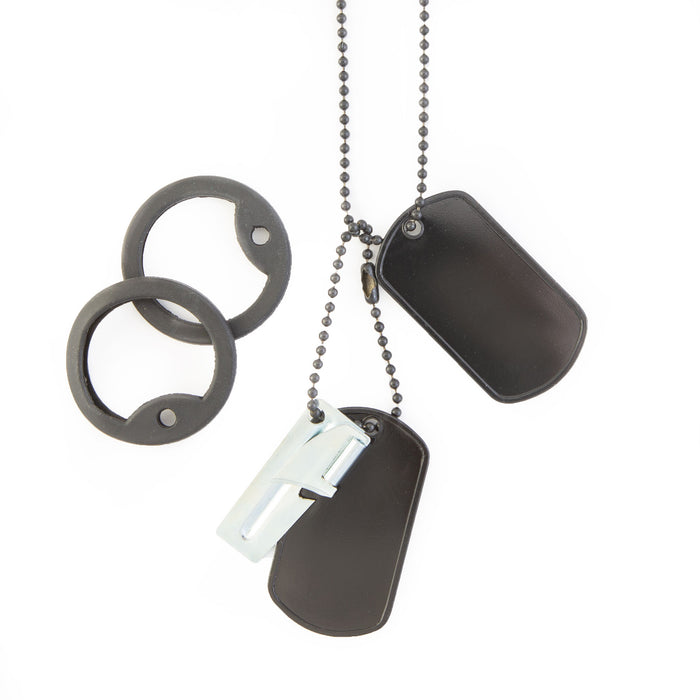 Black Stainless Steel Dog Tags — SGT GRIT