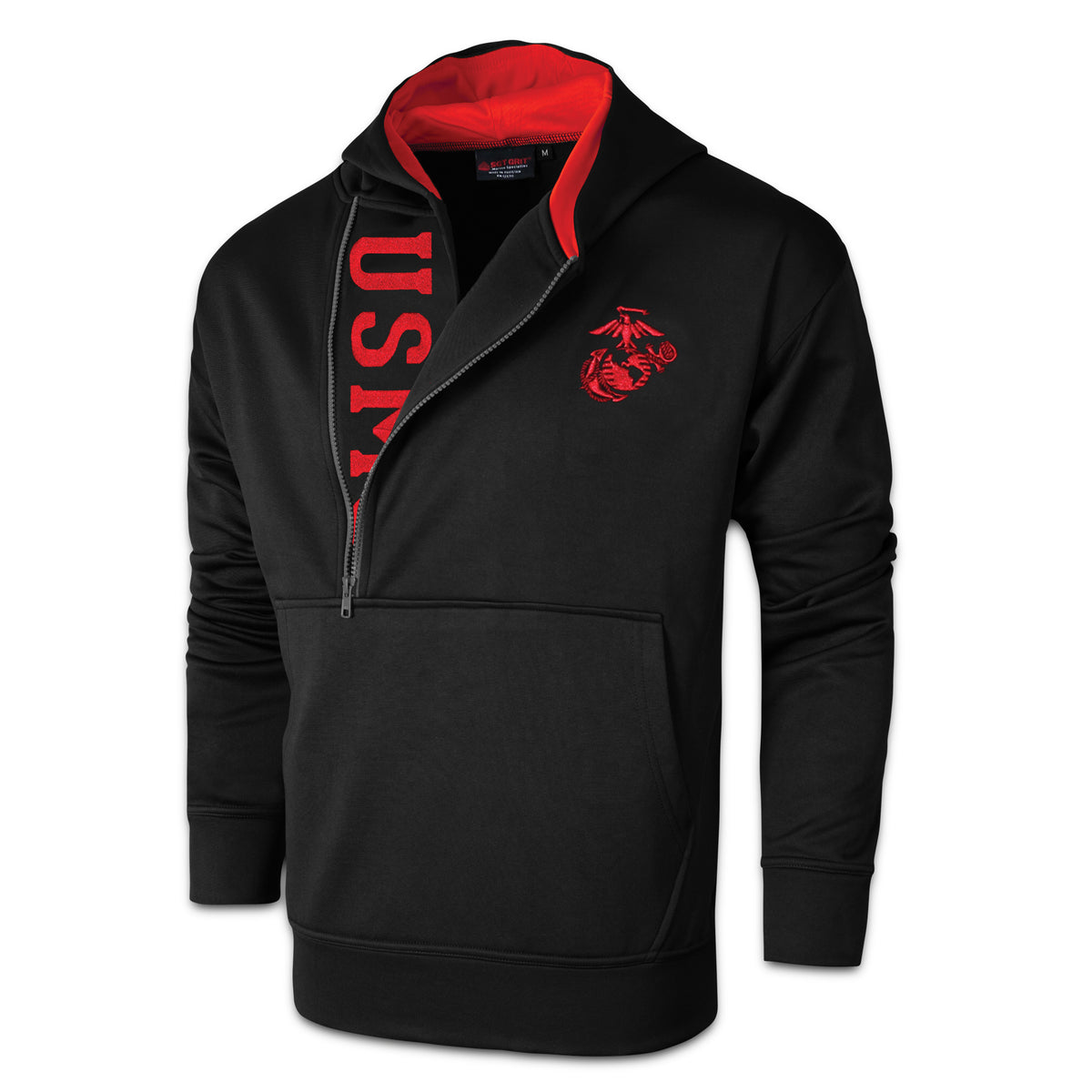 USMC Half Zip Pullover Hoodie — SGT GRIT