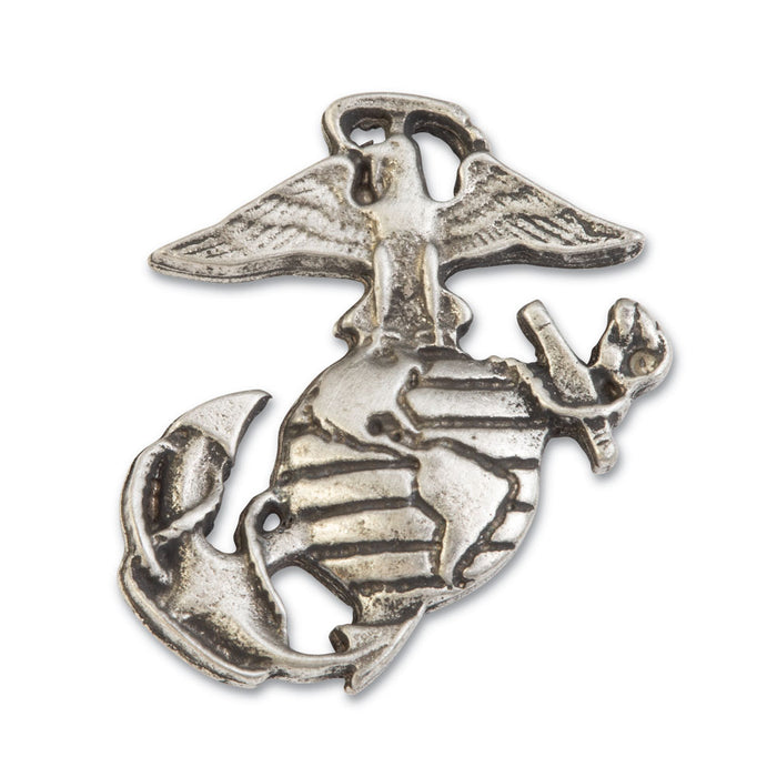 Pewter Eagle Globe And Anchor Pin