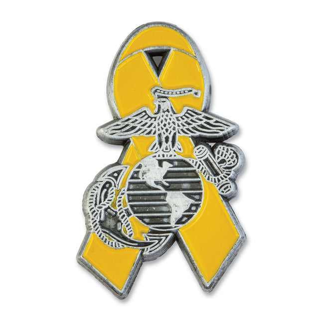 Yellow Ribbon Eagle Globe & Anchor Pin - SGT GRIT
