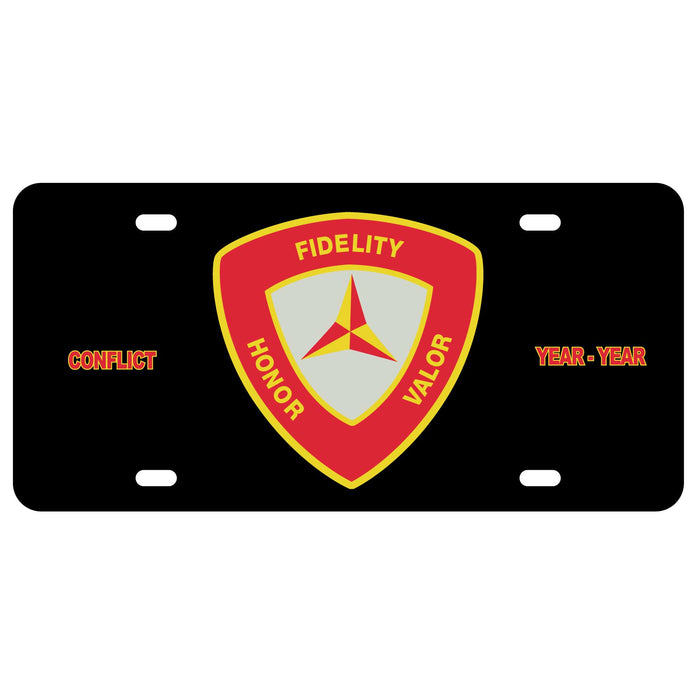 3rd Marine Division License Plate