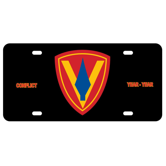 5th Marine Division License Plate - SGT GRIT