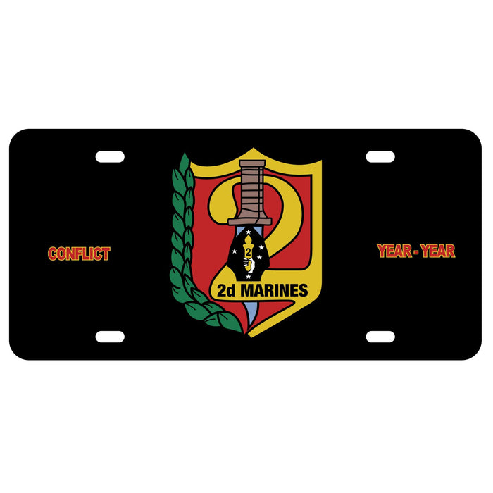 2nd Marines Regimental License Plate - SGT GRIT