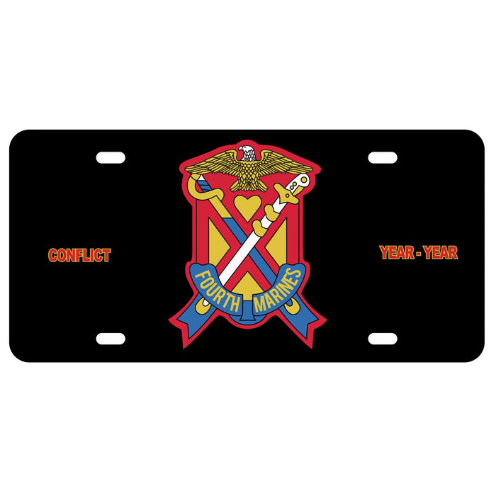 4th Marines Regimental License Plate - SGT GRIT