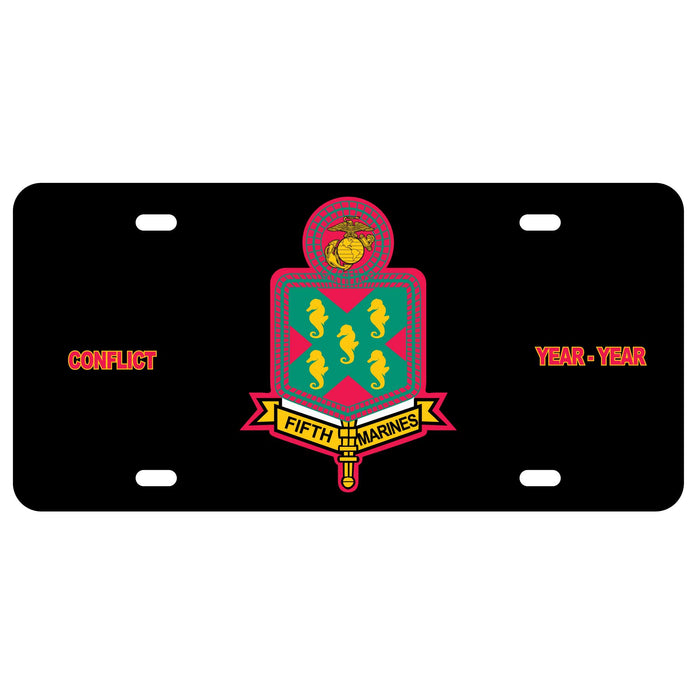 5th Marines Regimental License Plate - SGT GRIT